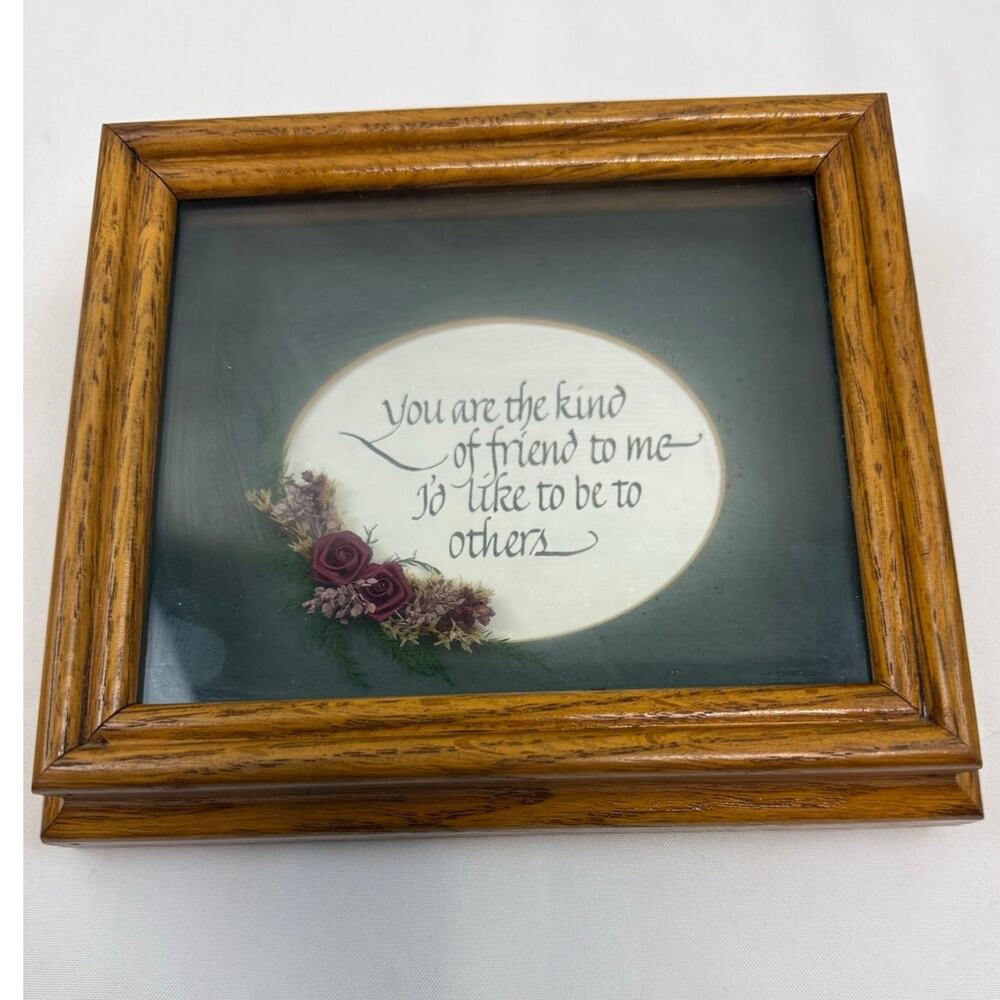 SKU3216 Barncraft Mary Bentch Vintage Friendship Shadow Box Wood Frame